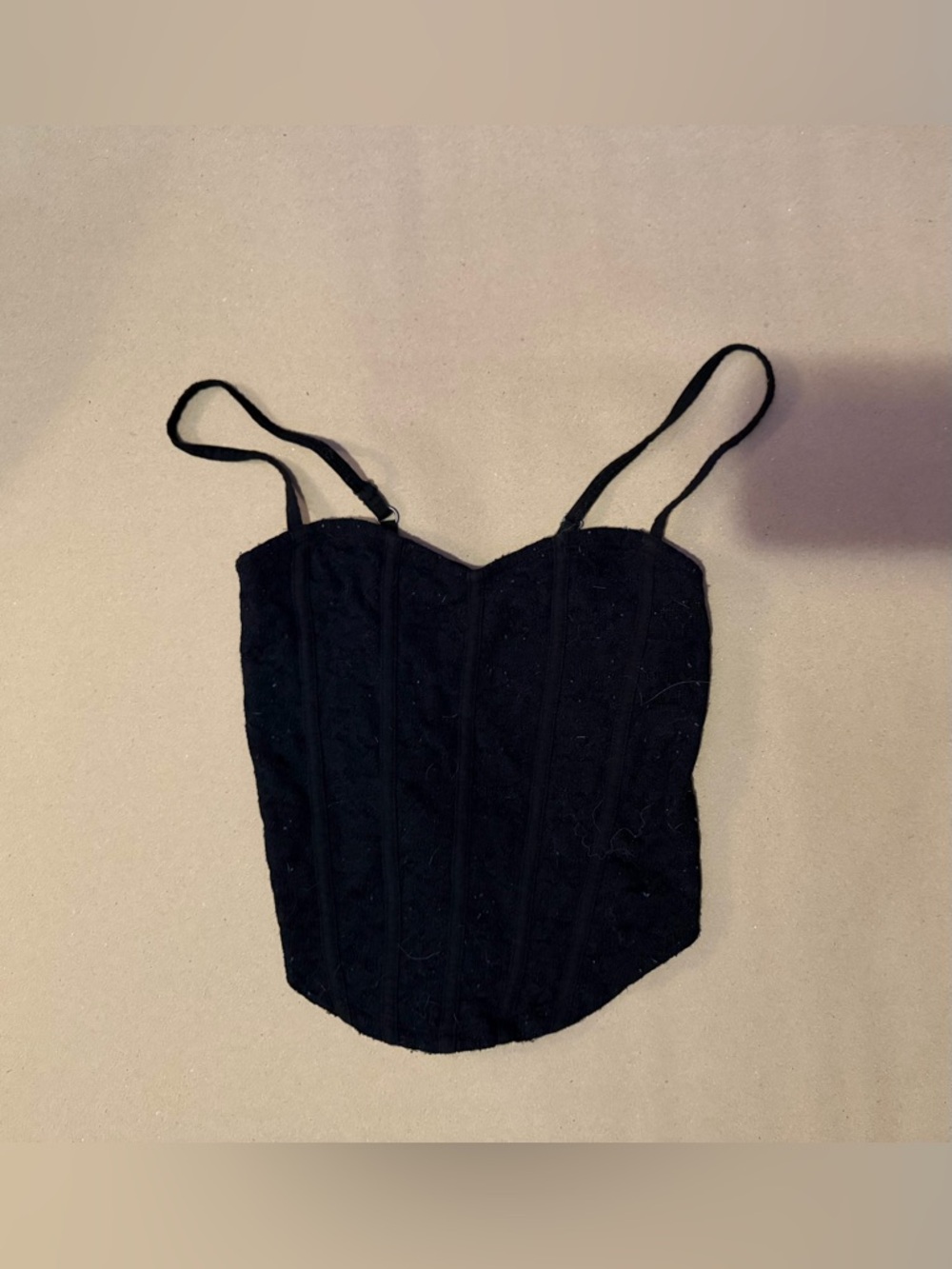 Hollister Black Corset-Style Cami Tank